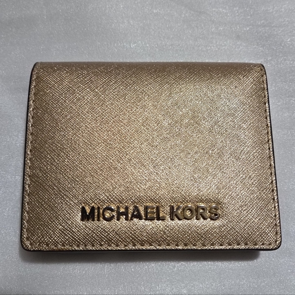 Michael Kors Metallic Gold Card Holder